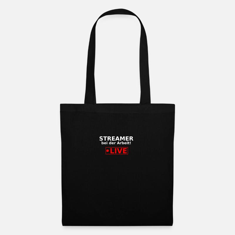 Streamer Stream Live Twitch Livestream pog - Stoffbeutel - Schwarz