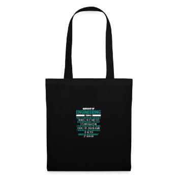 Glossaire des termes d’ingénierie Funny Engineer - Sac en tissu - noir - Devant