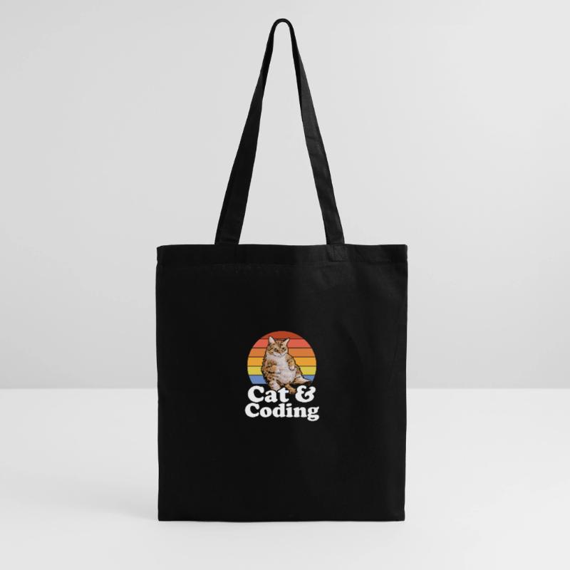 Cats And Coding Funny Coder Cat Lover Programming Stoffbeutel