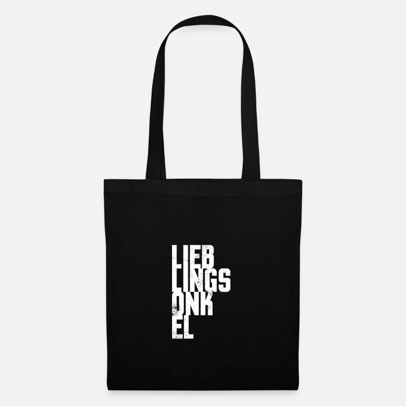Lieblingsonkel - Geschenk bester Onkel - Stoffbeutel - Schwarz