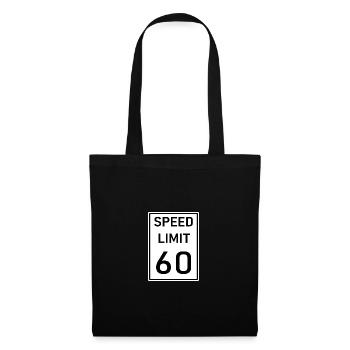 60 - Stoffbeutel - Schwarz - Vorne