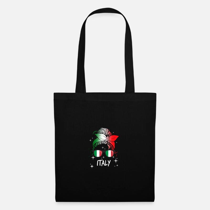 Italien - Stoffbeutel - Schwarz