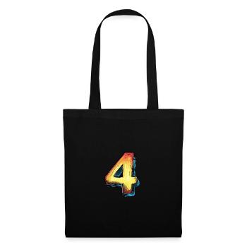 Bande dessinée à 4 chiffres - Sac en tissu - noir - Devant