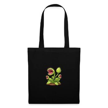 Fleischfressende Pflanze Geschenk  - Stoffbeutel - Schwarz - Vorne
