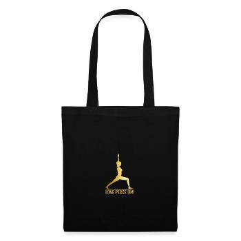 Yoga Pose Love Peace OM - Tote Bag - black - Front