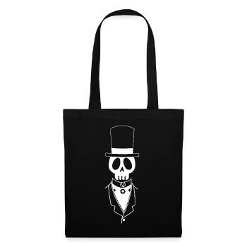 Vintage White Skull - Tote Bag - black - Front