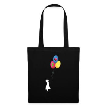 Kind Luftballon I Love - Stoffbeutel - Schwarz - Vorne