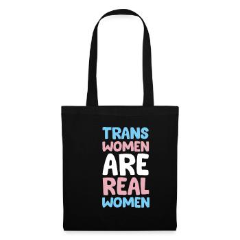 Transfrauen sind echte Frauen LGBTQ - Stoffbeutel - Schwarz - Vorne