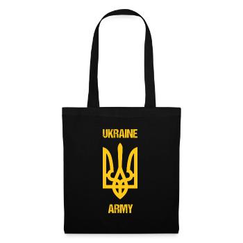 Ukraine Armee Militär Wappen Geschenk - Stoffbeutel - Schwarz - Vorne