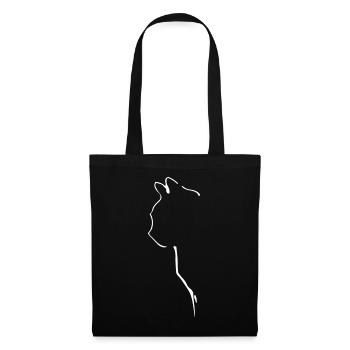 Cat Kitten Silhouette Cat Love - Tote Bag - black - Front