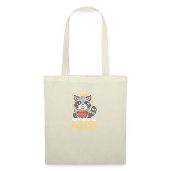 Waschbär Raccoon Vintage Müllpanda Opossum Sprüche - Stoffbeutel - Natur - Vorne