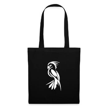 Parrot Portrait Tattoo Bird Drawing - Tote Bag - black - Front