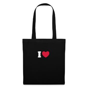 I love - I Heart - Tote Bag - black - Front