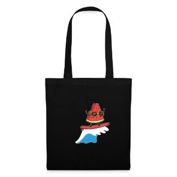Watermelon Surfing Windsurfer Gift - Tote Bag - black - Front