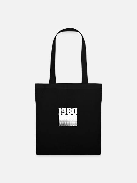 Geboren 1980 - Stoffbeutel - Schwarz