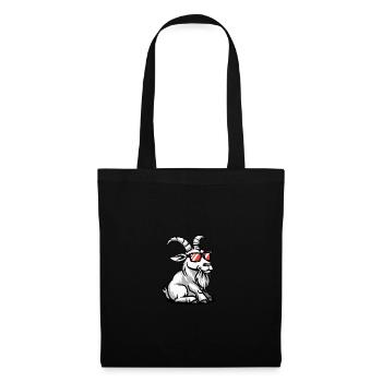 Chèvre de montagne Cool Animal - Sac en tissu - noir - Devant