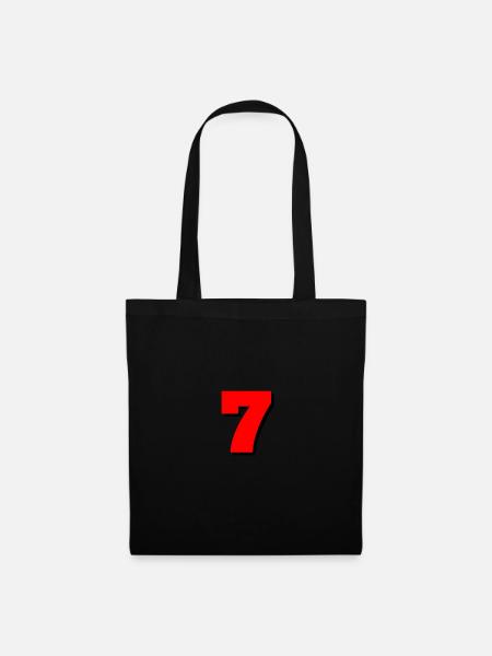 Number 7 - Tote Bag - black