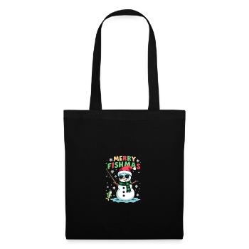 Noël du pêcheur - Merry Fishmas - Sac en tissu - noir - Devant