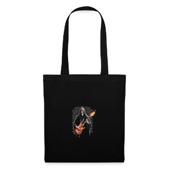 Grim Reaper with Electric Guitar Rock Heavy Metal - Tote Bag - black - Front