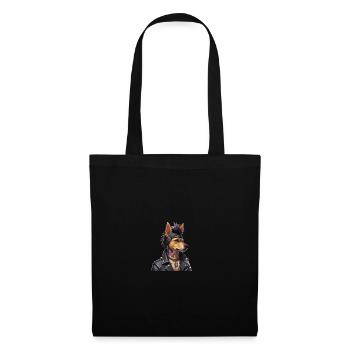 Chien punk - Sac en tissu - noir - Devant