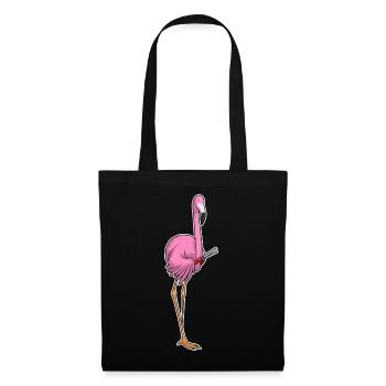 Flamingo Coiffeur Pince à cheveux - Sac en tissu - noir - Devant