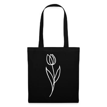 Sketch of a White Flower - Tote Bag - black - Front