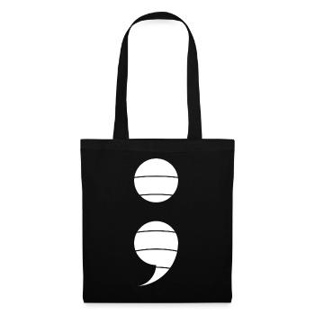 Semi Colon Semicolon Semicolon - Tote Bag - black - Front