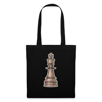 Roi des échecs - Sac en tissu - noir - Devant