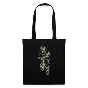 bmx race racing mountain bike motocross - Tote Bag - black - Front
