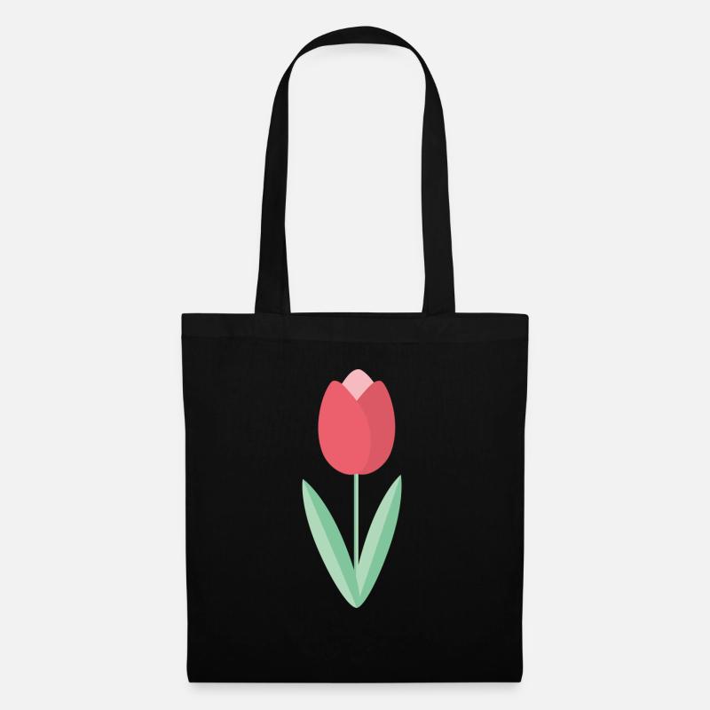 Tulpe - Stoffbeutel - Schwarz