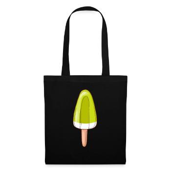 Crème glacée, crème glacée, crème glacée, crème glacée, boule, crème glacée, sundae - Sac en tissu - noir - Devant