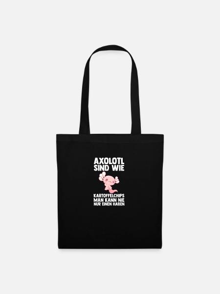 Axolotl - Stoffbeutel - Schwarz