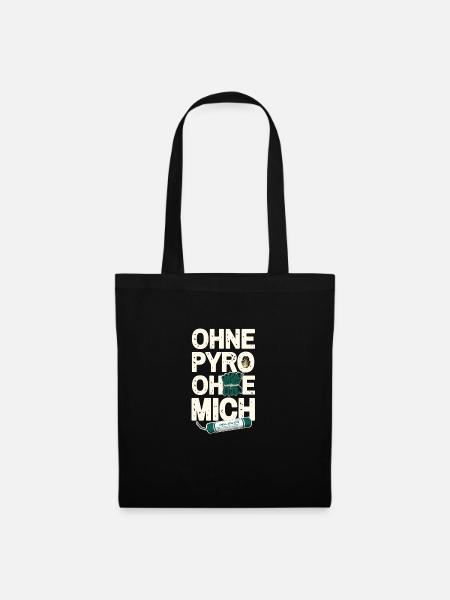 Ohne Pyro Ohne Mich - Stoffbeutel - Schwarz