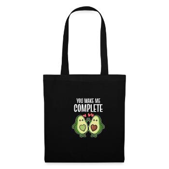 You Complete Me Boyfriend or Girlfriend Gift - Tote Bag - black - Front