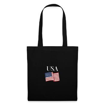 USA Design: Amerikanischer Flaggenstil für alle Produkte - Stoffbeutel - Schwarz - Vorne