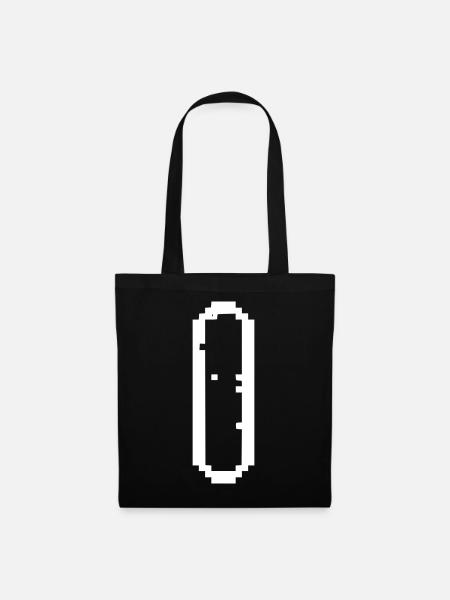 Stäbchenbakterie Pixel Icon - Stoffbeutel - Schwarz