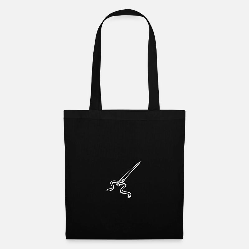 needle and thread - Tote Bag - black