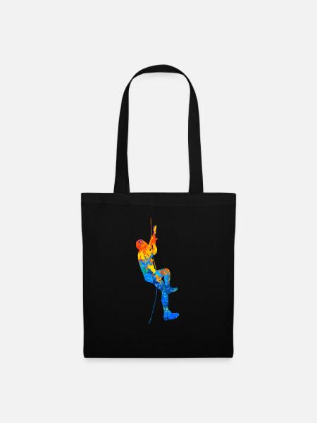Bouldering Climbing Boulder Boulderer Climbing Hall - Tote Bag - black