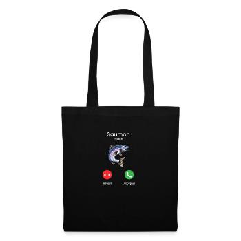 appel de saumon - Sac en tissu - noir - Devant