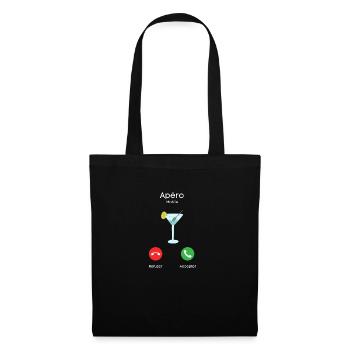 appel de l'apéro - Sac en tissu - noir - Devant