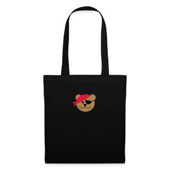 Piratenbär - Stoffbeutel - Schwarz - Vorne