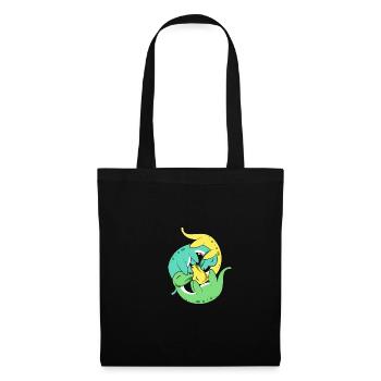 Nessie Hug Hugger und Liebhaber Geschenk - Stoffbeutel - Schwarz - Vorne