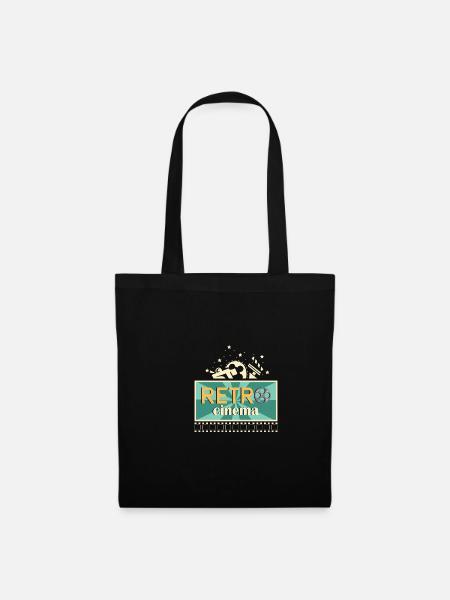 Retro-Kino. Cinephile. Gift - Stoffbeutel - Schwarz