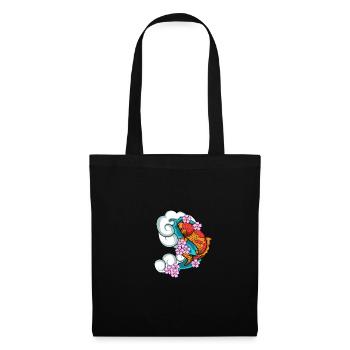 Kirschblüte Aquarist Gift - Stoffbeutel - Schwarz - Vorne