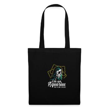 Ich bin ein Wassermann Klug Geschenk - Stoffbeutel - Schwarz - Vorne