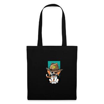 Beau Doberman Sheriff Dog Trainer Cadeau - Sac en tissu - noir - Devant