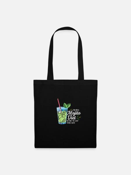 Mojito -Diät Starker Trinker Geschenk - Stoffbeutel - Schwarz