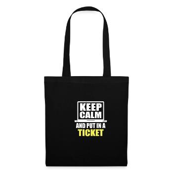 Aide technique informatique amusante - Sac en tissu - noir - Devant
