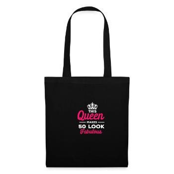 This Queen Leaves 50 Fabulous 50th Bday Present - Tote Bag - black - Front