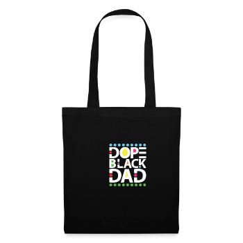 Funny Dad Vathers Day Dad Schwarzer Vater Schwarze - Stoffbeutel - Schwarz - Vorne